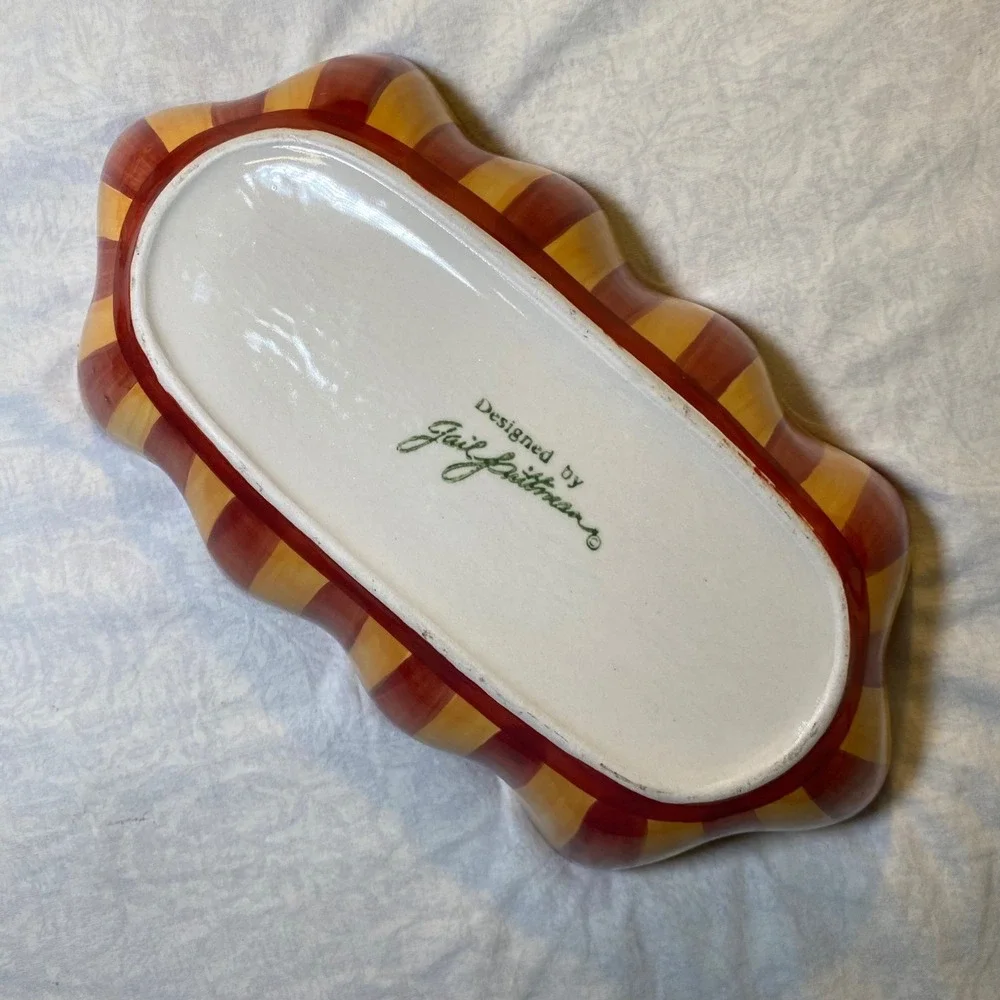 Gail Pittman Southern Living At Home Siena Ruffled Serving‎ Canoe Bowl 11